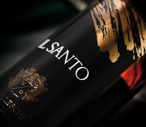 Particolare etichetta Vin Santo | graphic www.tommasobovo.com